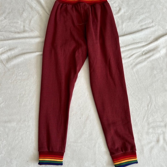 Aviator Nation Rainbow Rib Pocket Sweatpants - Claret - Picture 7 of 8